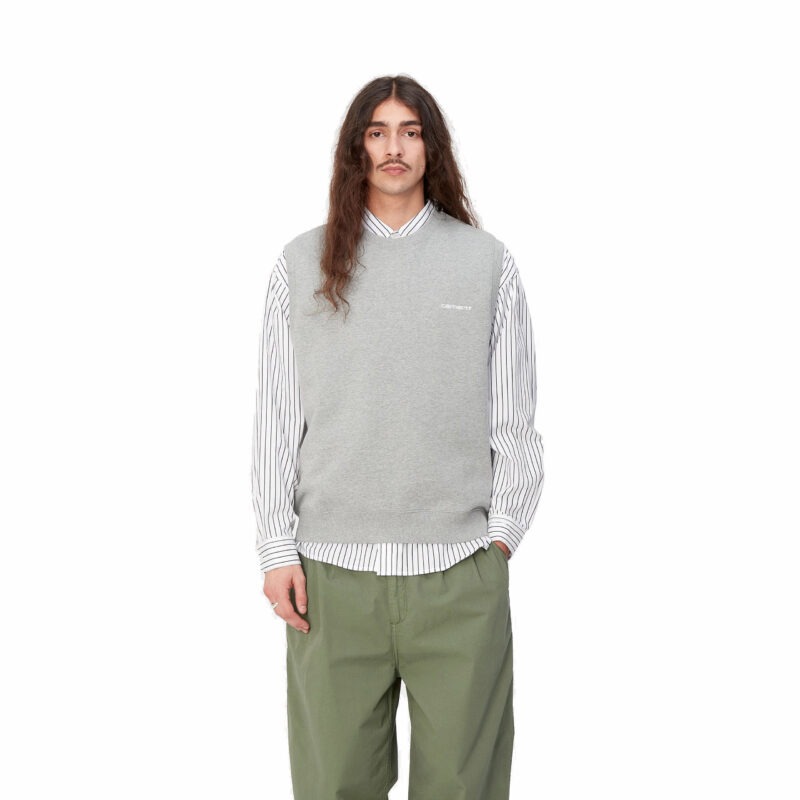 CARHARTT WIP - SCRIPT VEST SWEAT GREY HEATHER, Gris - Image 2