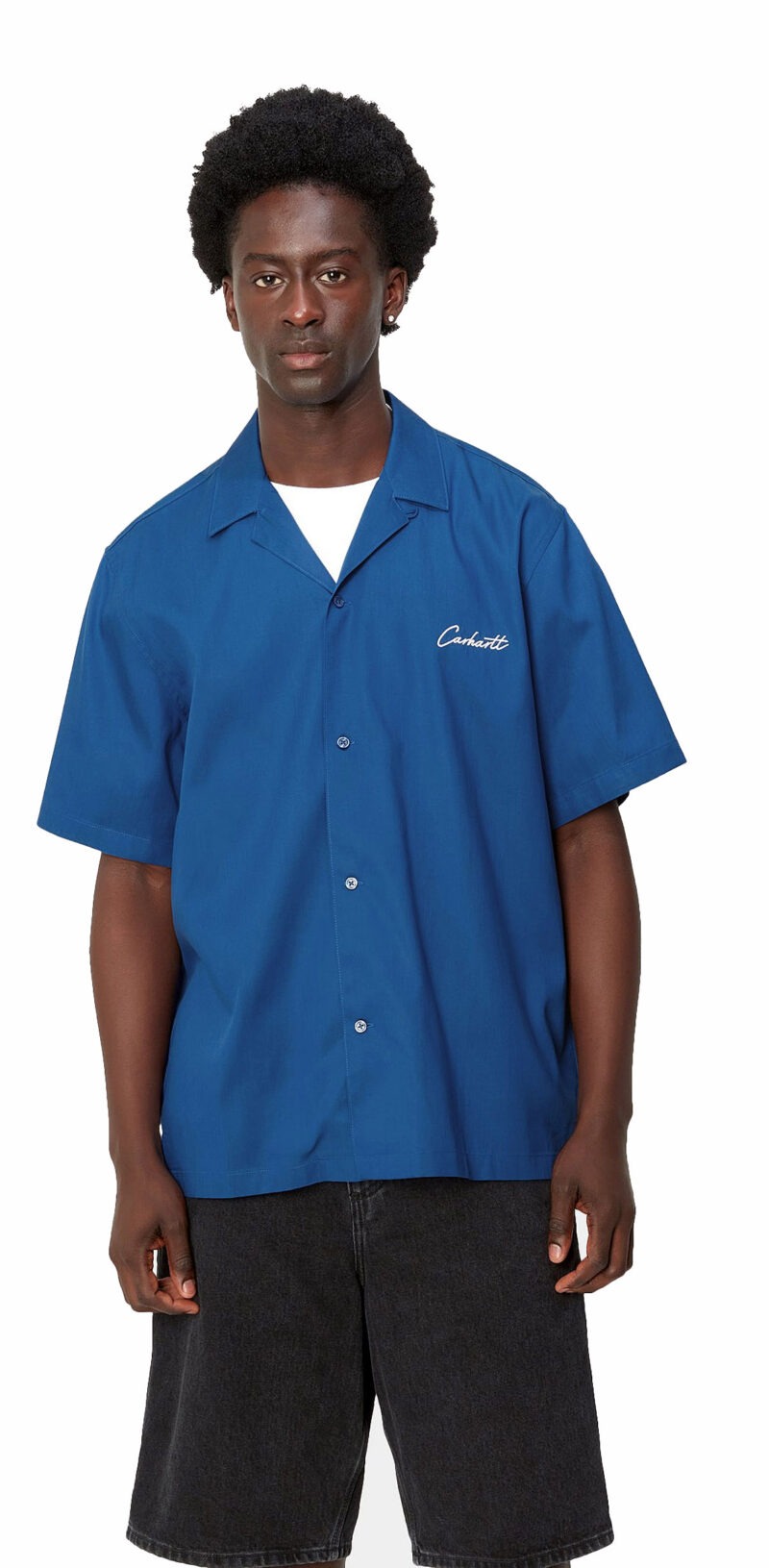CARHARTT WIP - S/S Delray Shirt Acapulco, Bleu - Image 3