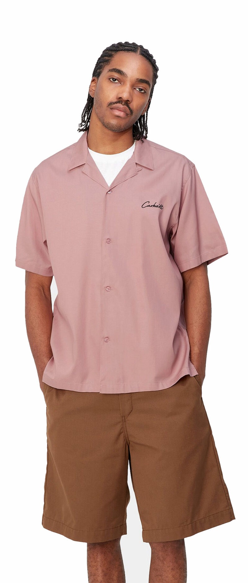 CARHARTT WIP - S/S Delray Shirt Glassy Pink - Image 3