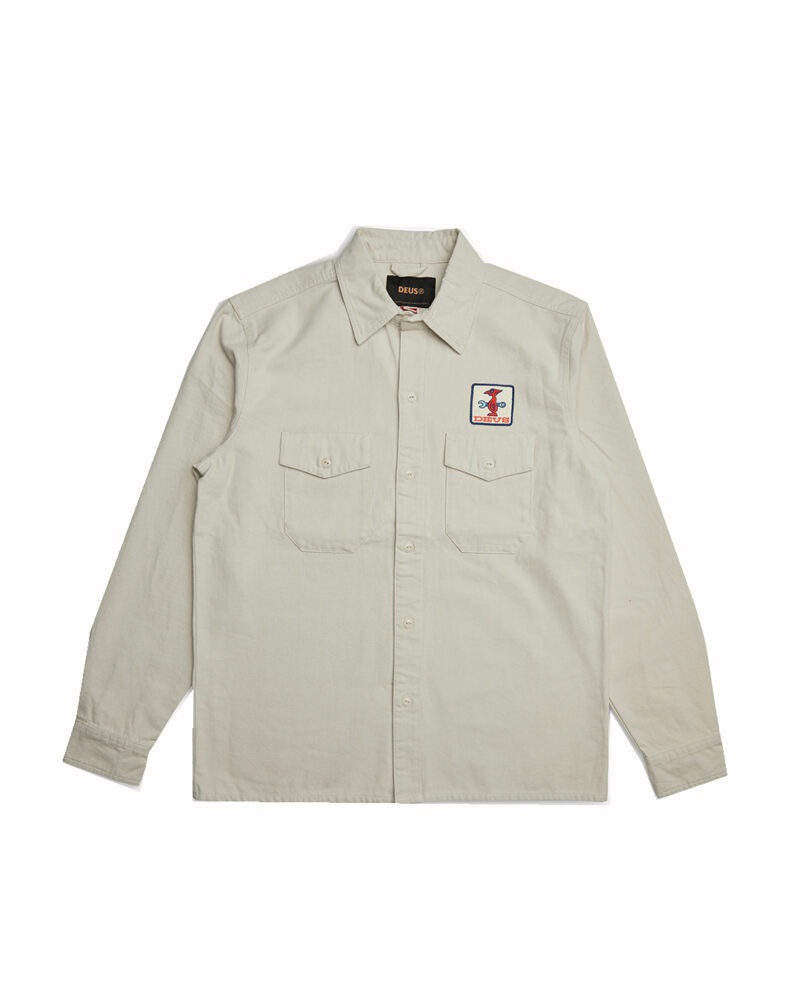 DEUS - STRIPES SHIRT DIRTY WHITE - Image 2