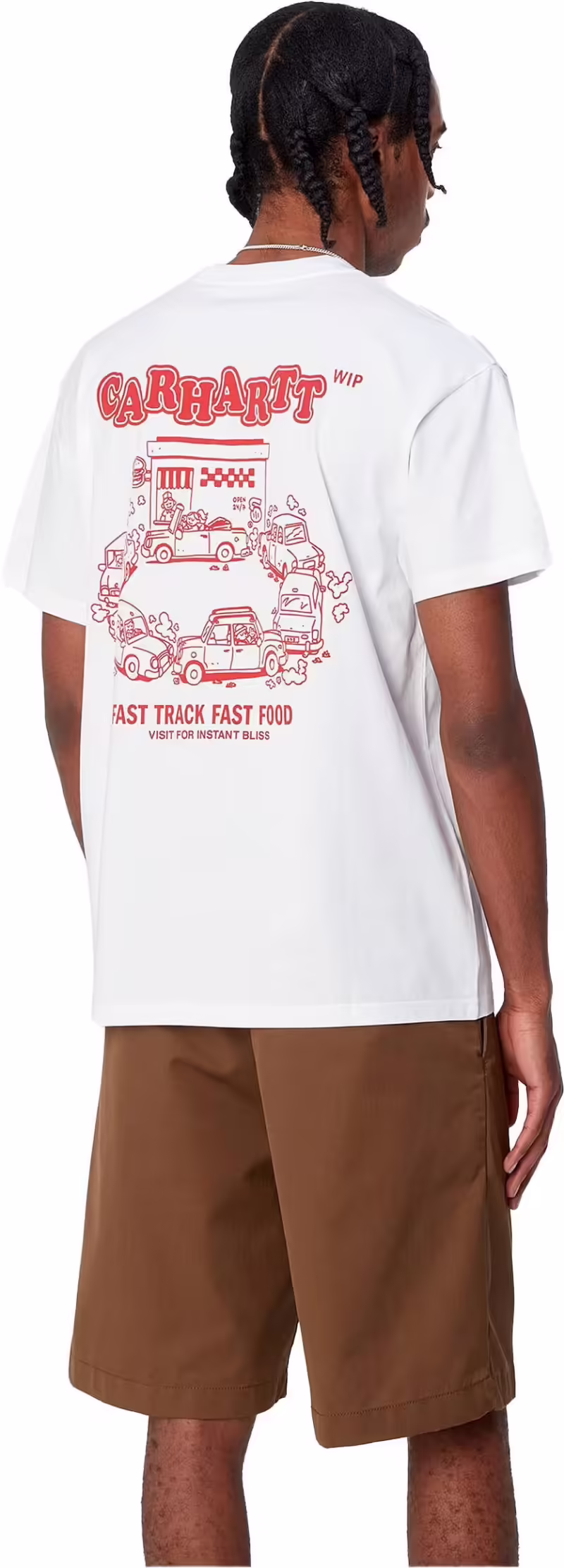 CARHARTT WIP - S/S FAST FOOD T-SHIRT WHITE RED - Image 2
