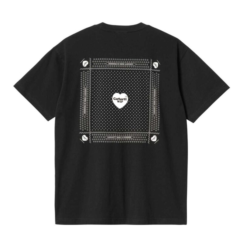 CARHARTT WIP - S/S HEART BANDANA T-SHIRT COTTON BLACK