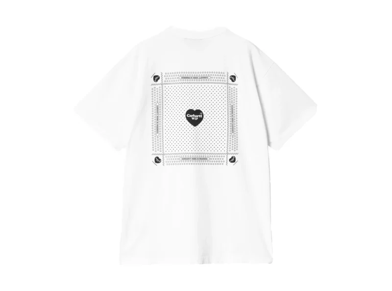 CARHARTT WIP - S/S HEART BANDANA T-SHIRT WHITE - Image 2