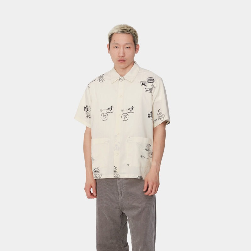 CARHARTT WIP - S/S STAMP SHIRT PRINT. WAX BEIGE - Image 2