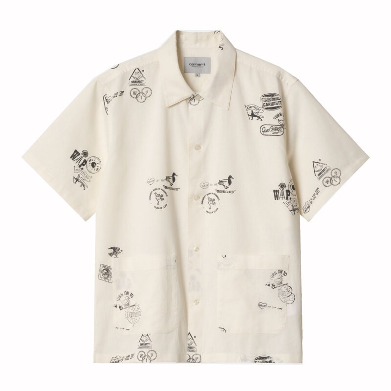 CARHARTT WIP - S/S STAMP SHIRT PRINT. WAX BEIGE
