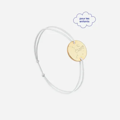 LE VENT A LA FRANCAISE – Le Petit Prince – L’astéroÏde Enfant – Blanc -Plaqué Or
