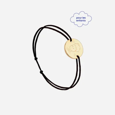 LE VENT A LA FRANCAISE – Le Petit Prince – Portrait Enfant – Noir – Plaqué Or