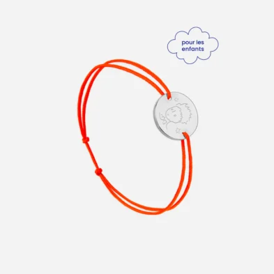 LE VENT A LA FRANCAISE – Le Petit Prince – Portrait Enfant – Orange – Plaqué Argent