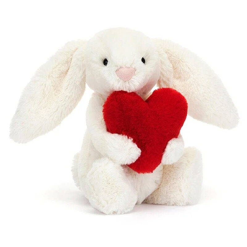 JELLYCAT - Bashful Red Love Heart Bunny - Little