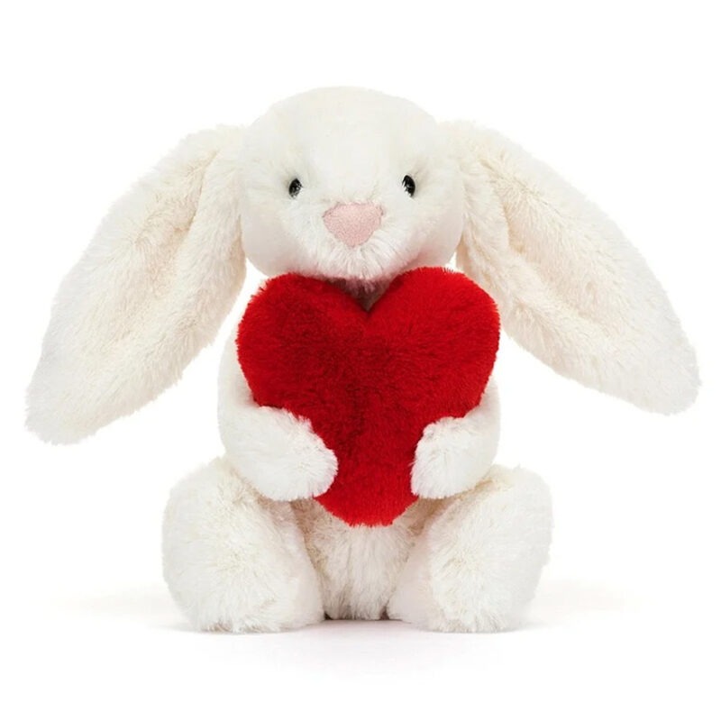 JELLYCAT - Bashful Red Love Heart Bunny - Little - Image 2