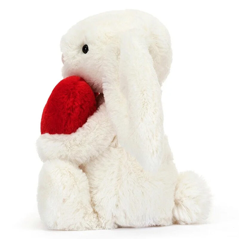 JELLYCAT - Bashful Red Love Heart Bunny - Little - Image 3