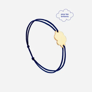 LE VENT A LA FRANCAISE – Nuage Enfant – Bleu Nuit – Plaqué Or LE VENT A LA FRANCAISE – Nuage Enfant – Bleu Nuit – Plaqué Or