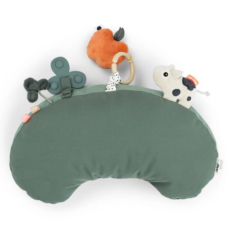 DONE BY DEER - Coussin D'éveil Tummy Time Tiny Farm - Vert - Image 3