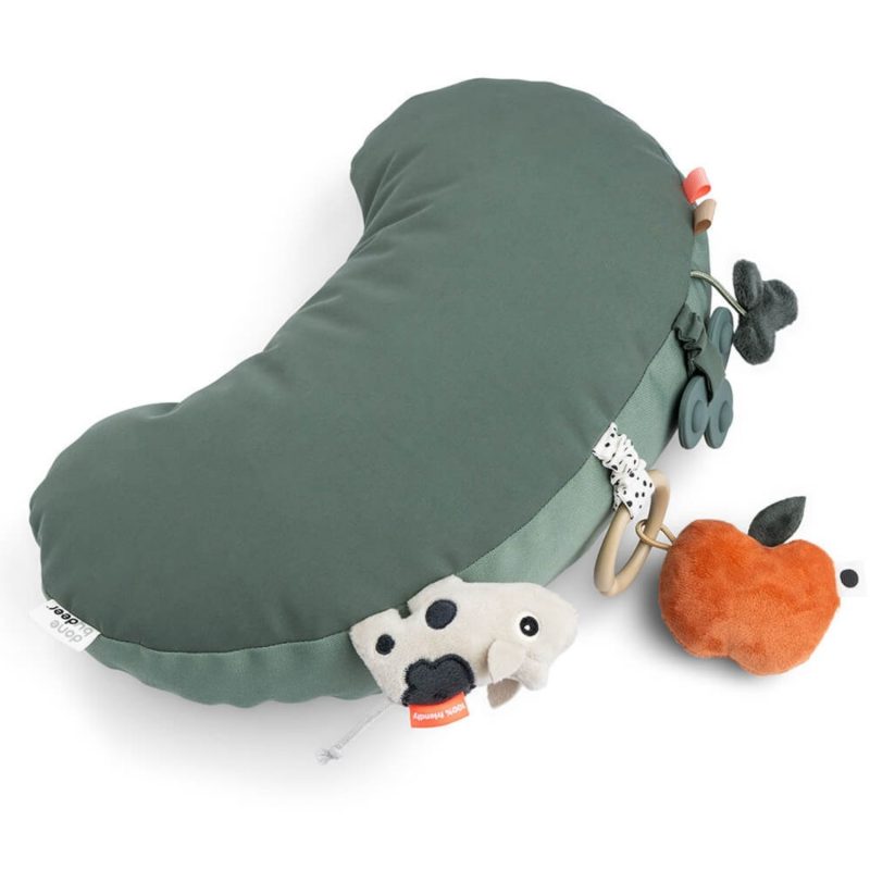 DONE BY DEER - Coussin D'éveil Tummy Time Tiny Farm - Vert