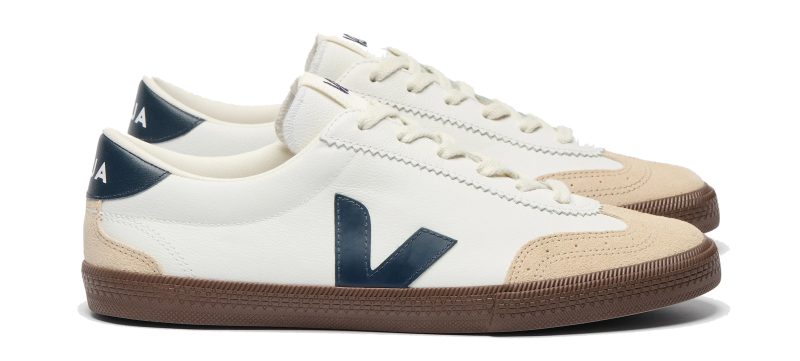 VEJA - VOLLEY LEATHER WHITE NAUTICO BARK