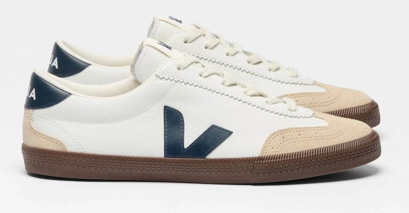 VEJA - VOLLEY LEATHER WHITE NAUTICO BARK