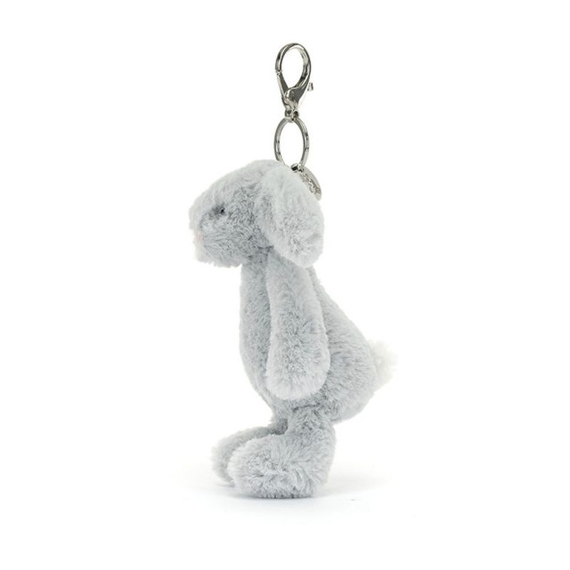 JELLYCAT - Bashful Silver Bunny Bag Charm - Image 3