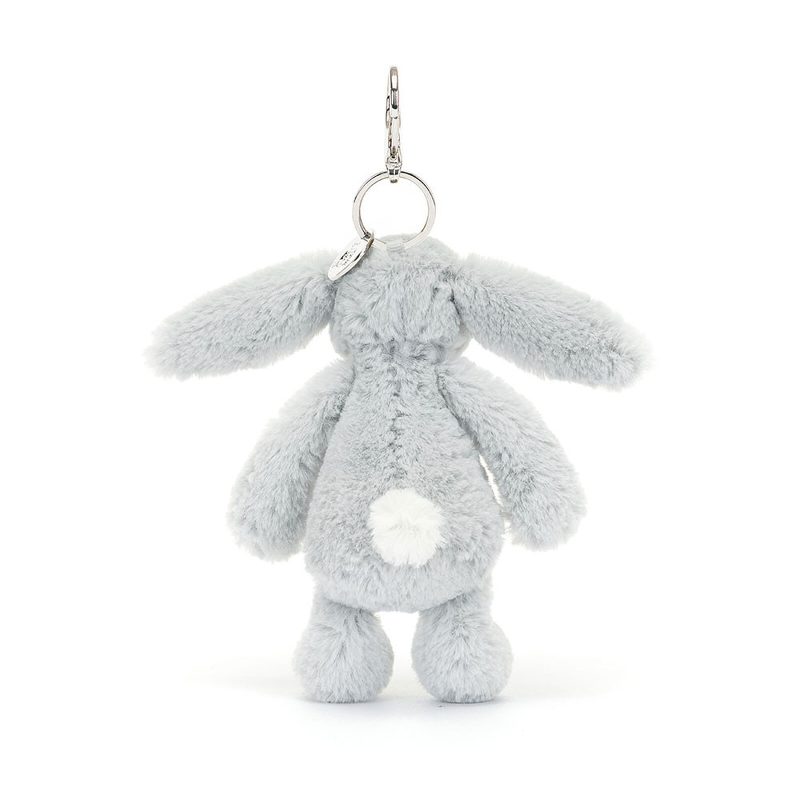 JELLYCAT - Bashful Silver Bunny Bag Charm - Image 4