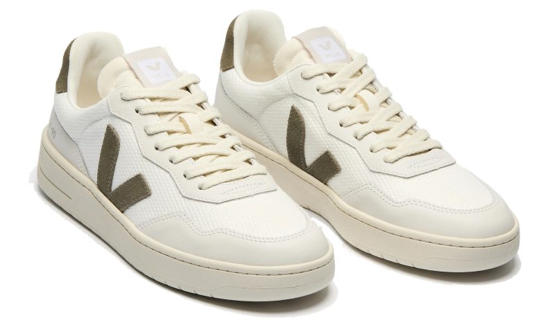 VEJA - V-90 MESH WHITE KAKI - Image 3