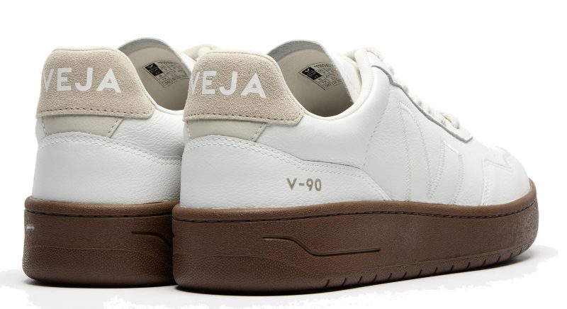 VEJA - V-90 O.T LEATHER WHITE PIERRE ALMOND - Image 3