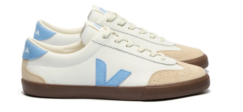 VEJA - VOLLEY LEATHER WHITE AQUA BARK