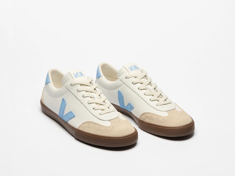 VEJA - VOLLEY LEATHER WHITE AQUA BARK - Image 2