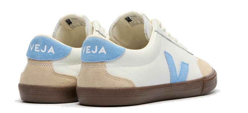 VEJA - VOLLEY LEATHER WHITE AQUA BARK - Image 3