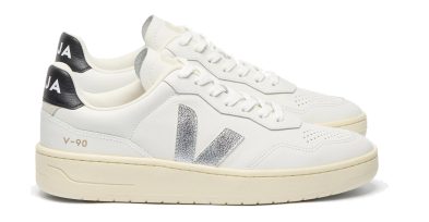 VEJA – V-90 LEATHER WHITE SILVER BLACK VEJA – V-90 LEATHER WHITE SILVER BLACK