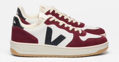 VEJA – V-10 LEATHER WHITE BLACK AMARANTE