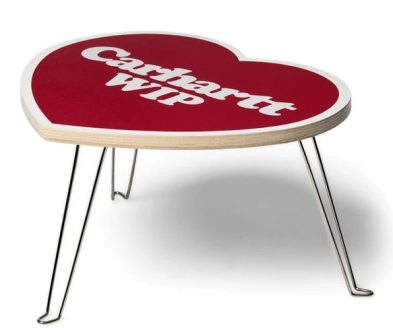 CARHARTT WIP – HEART FOLDING TABLE SCARLET / WHITE