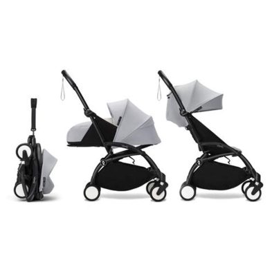 STOKKE – Babyzen – Poussette Yoyo3 Chassis Noir, Pack 0+ Babyzen Yoyo2 Stone,  Pack 6+ Babyzen Yoyo2 Stone