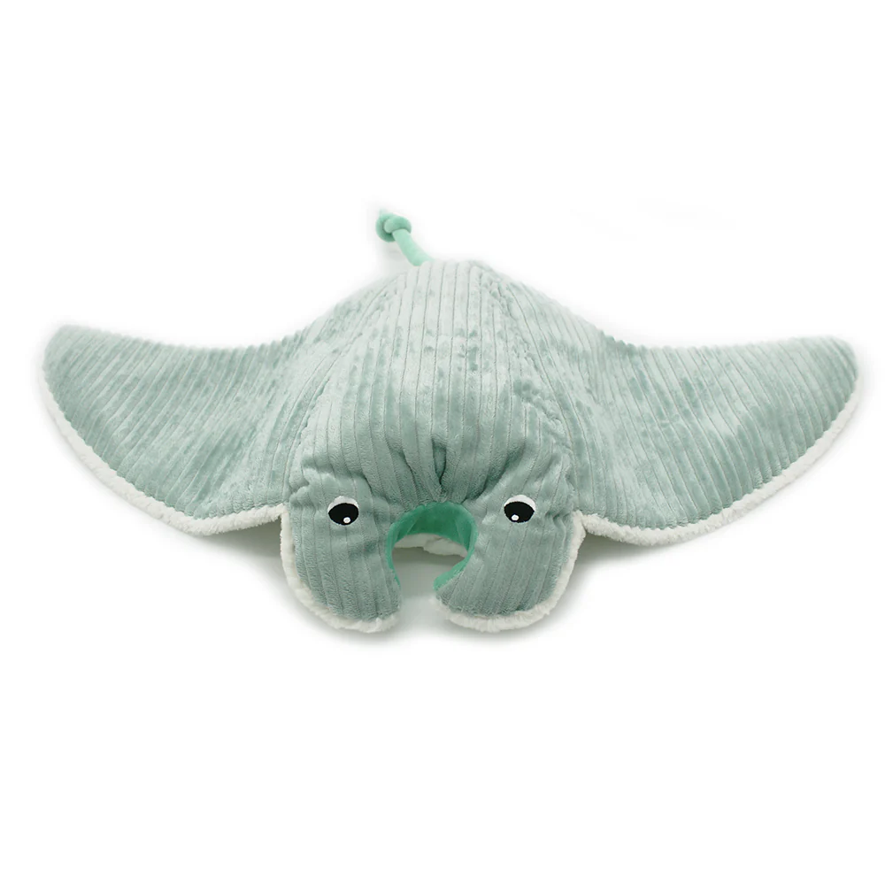 LES DÉGLINGOS PTIPOTOS - Peluche Mantalou La Raie Manta - Maman et son Bébé - Couleur Menthe - Les Ptipotos – Image 2