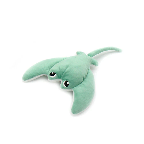 LES DÉGLINGOS PTIPOTOS - Peluche Mantalou La Raie Manta - Maman et son Bébé - Couleur Menthe - Les Ptipotos – Image 5