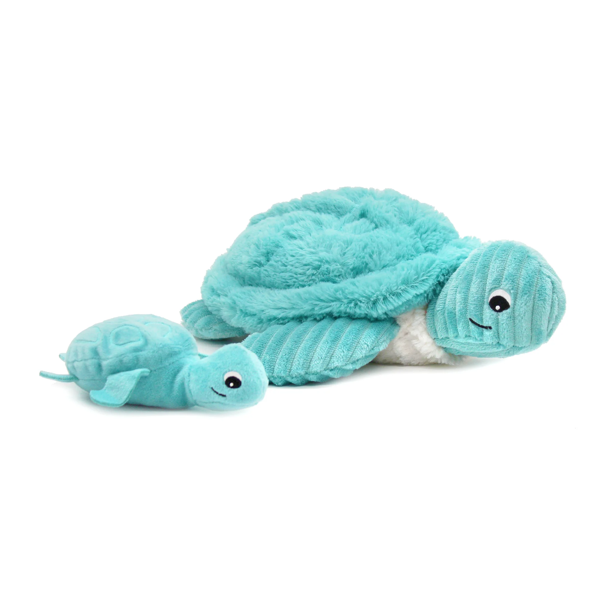 LES DÉGLINGOS PTIPOTOS - Peluche Tortue Sauvenou Maman et son Bébe - Aqua - Les Ptipotos – Image 2