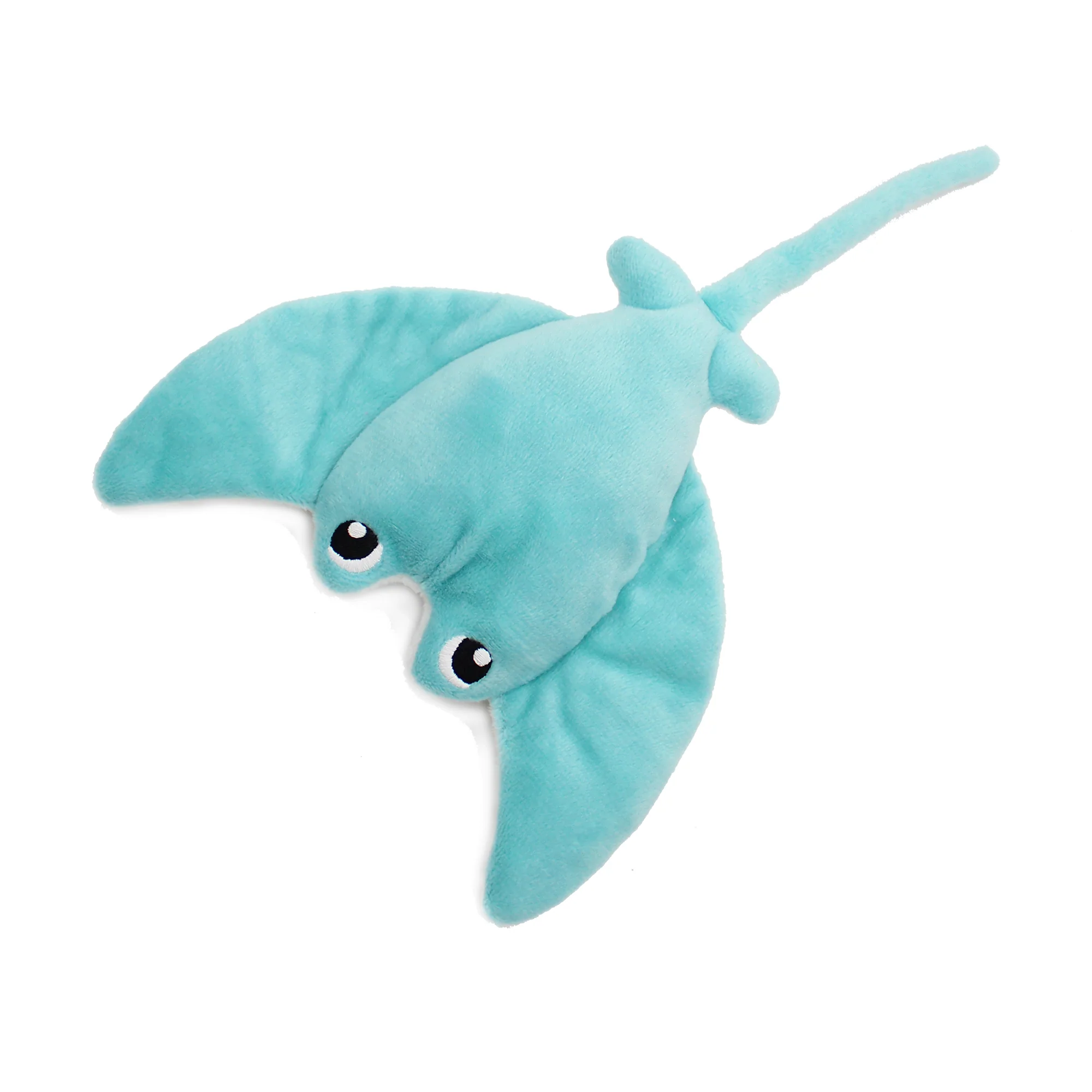 LES DÉGLINGOS PTIPOTOS - Peluche Mantalou La Raie Manta - Maman et son Bébé - Couleur Bleu Aqua - Les Ptipotos – Image 4