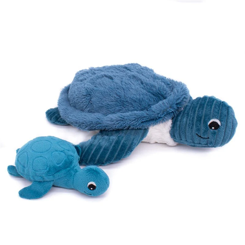 LES DÉGLINGOS PTIPOTOS - Peluche Tortue Sauvenou Maman et son Bébé - Bleu - Les Ptipotos – Image 2