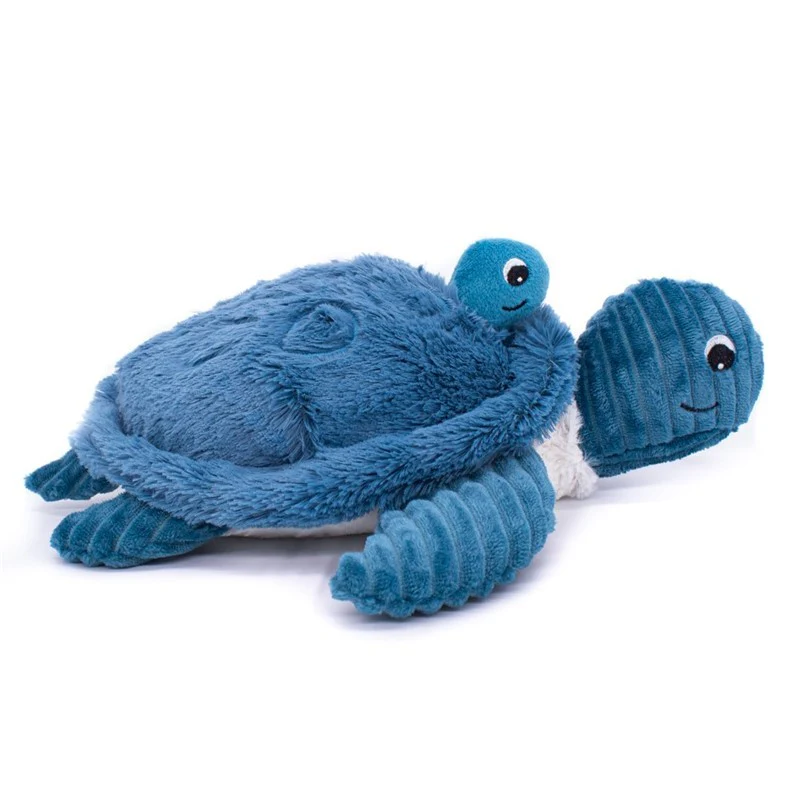 LES DÉGLINGOS PTIPOTOS - Peluche Tortue Sauvenou Maman et son Bébé - Bleu - Les Ptipotos – Image 3