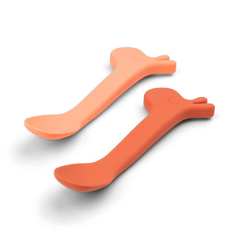 Lot de 2 Cuillères Silicone Lalee Papaye Done By Deer - Liste de Naissance - Jeanne et Ali – Image 2