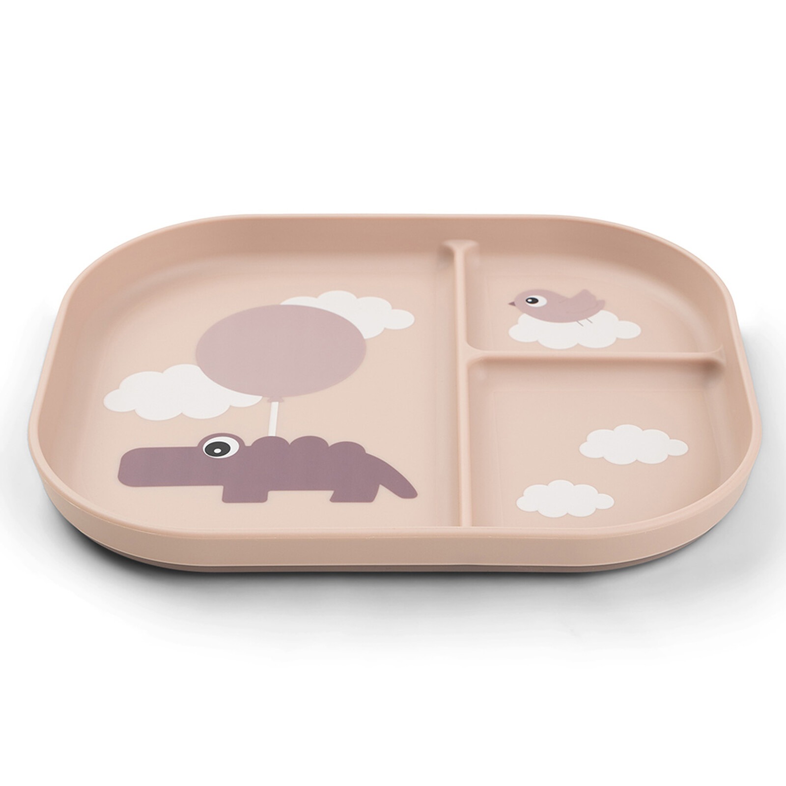 Assiette Compartimentée Foodie Happy Clouds Rose - Done By Deer - Liste de Naissance - Jeanne et Ali – Image 2