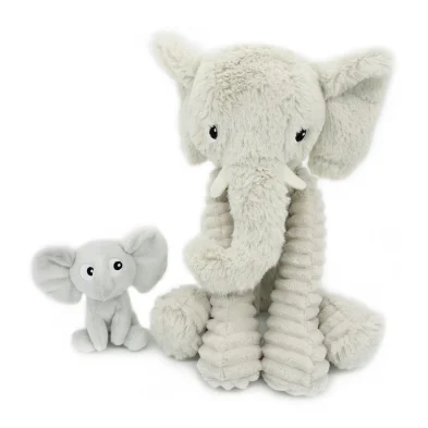 LES DÉGLINGOS PTIPOTOS – Peluche Eléphant Dimoitou Et Son Bébé – Gris Clair LES DÉGLINGOS PTIPOTOS – Peluche Eléphant Dimoitou Et Son Bébé – Gris Clair