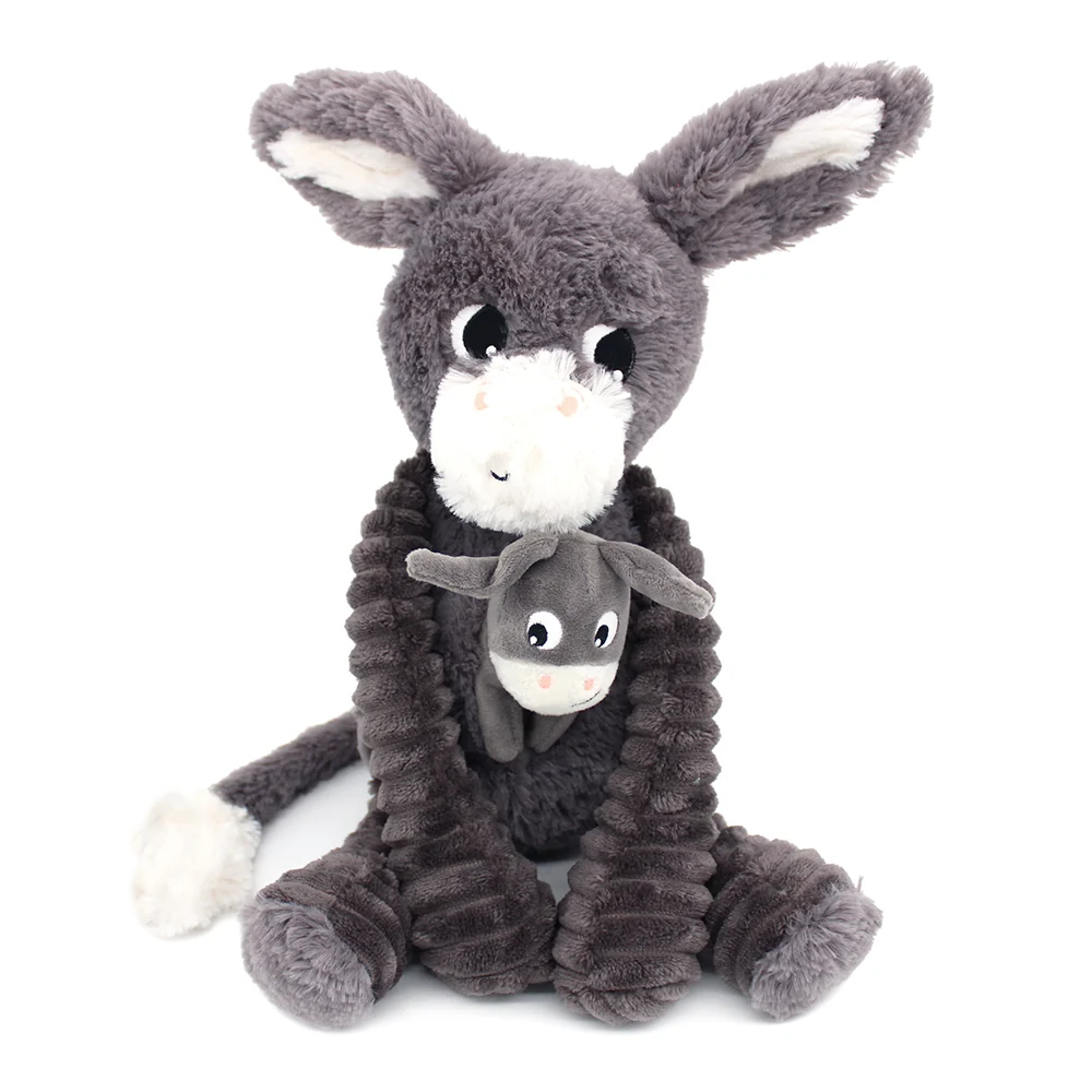 LES DÉGLINGOS PTIPOTOS - Peluche L'âne Poitou et Son Bébé – Image 4