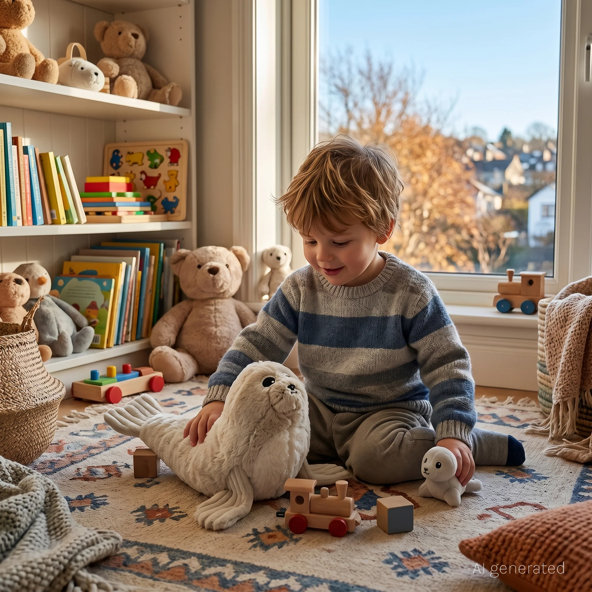 LES DÉGLINGOS PTIPOTOS - Peluche Otarie Ploufou et Son Bébé - Gris Clair – Image 3