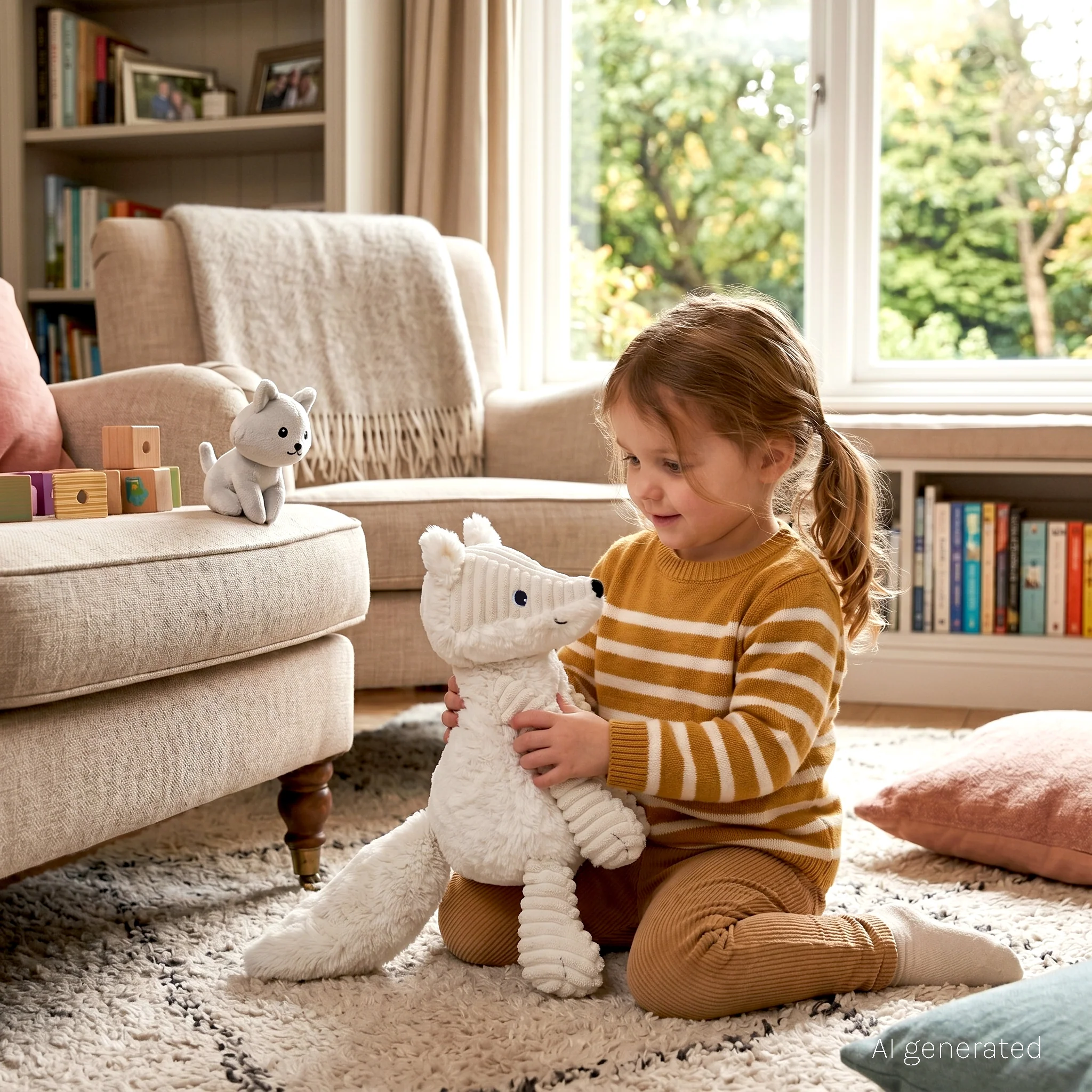 LES DÉGLINGOS PTIPOTOS - Peluche Renard Arctique Frimou et Son Bébé - Gris Clair – Image 6
