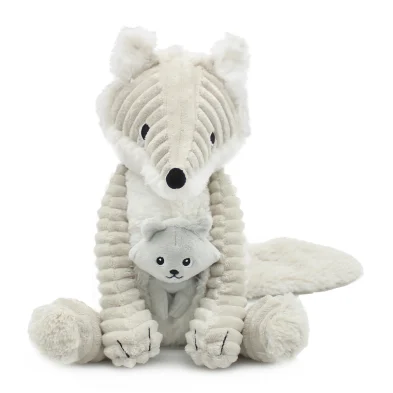 LES DÉGLINGOS PTIPOTOS – Peluche Renard Arctique Frimou et Son Bébé – Gris Clair LES DÉGLINGOS PTIPOTOS – Peluche Renard Arctique Frimou et Son Bébé – Gris Clair