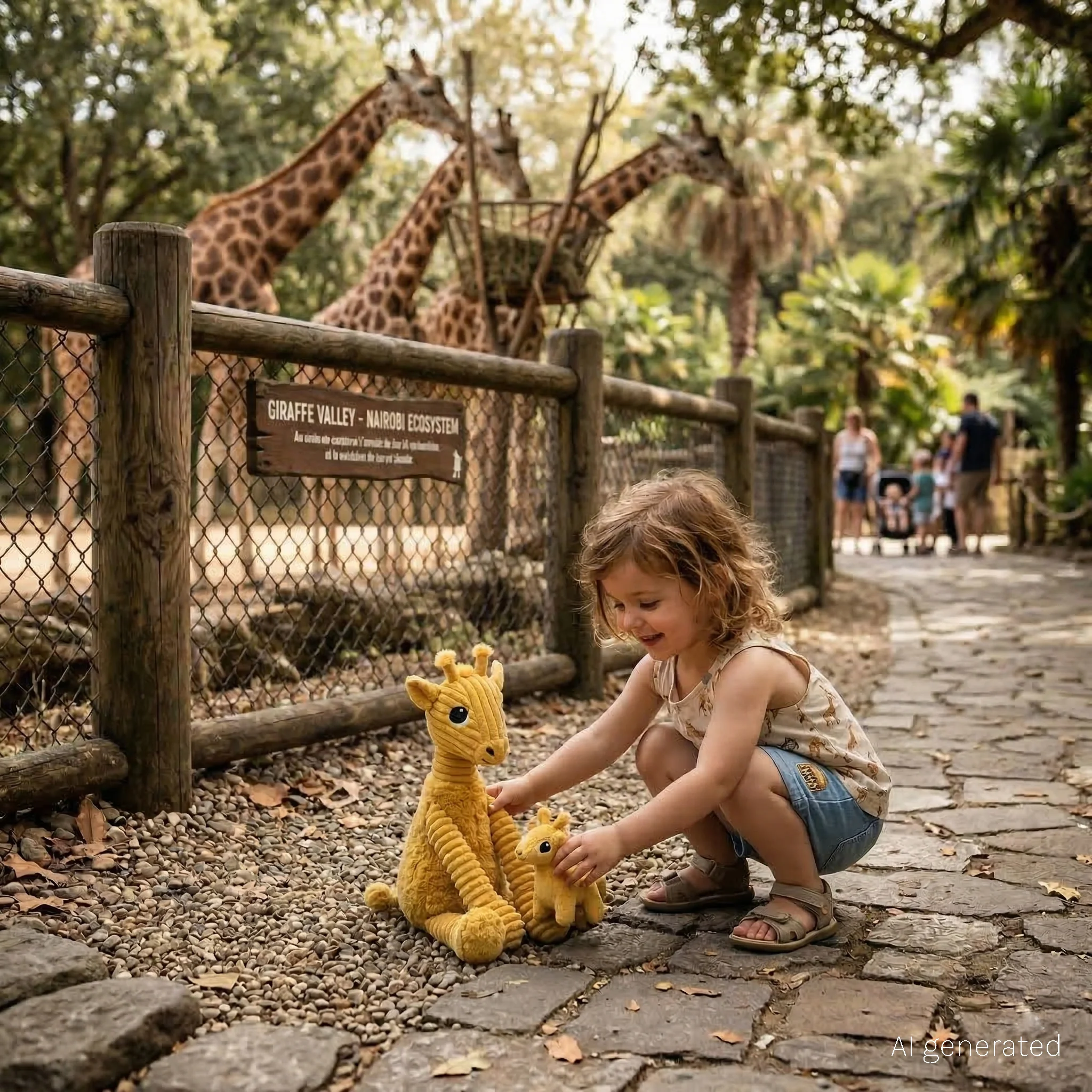 LES DÉGLINGOS PTIPOTOS - Peluche Loncou La Girafe et Son Bébé - Moutarde – Image 6