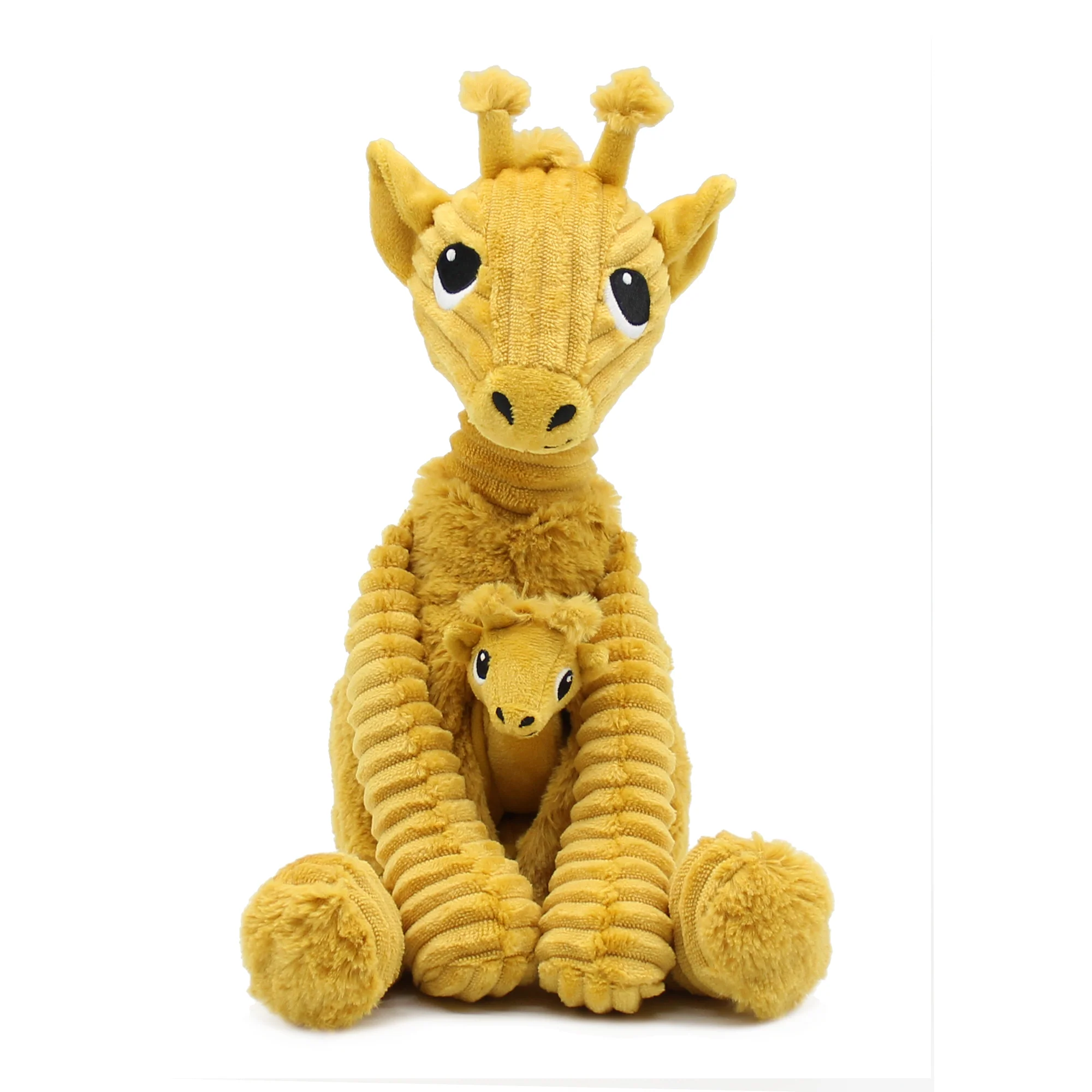LES DÉGLINGOS PTIPOTOS - Peluche Loncou La Girafe et Son Bébé - Moutarde – Image 4