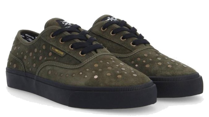 SCHMOOVE ARLO STUDS M SUEDE / KAKI / SOLE BLACK – Image 3