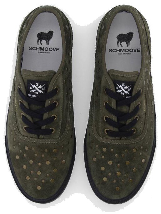 SCHMOOVE ARLO STUDS M SUEDE / KAKI / SOLE BLACK – Image 2