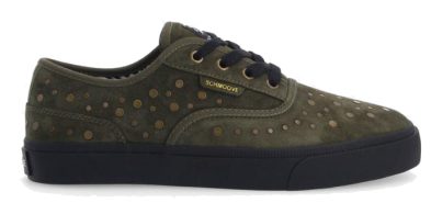 SCHMOOVE ARLO STUDS M SUEDE / KAKI / SOLE BLACK