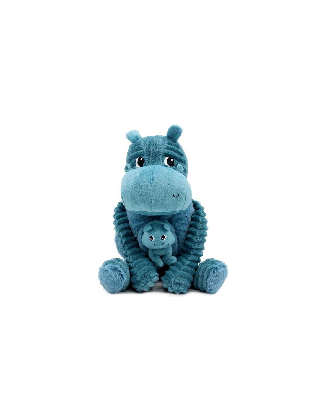 LES DÉGLINGOS PTIPOTOS - Peluche Bibou L'hippopotame - Bleu
